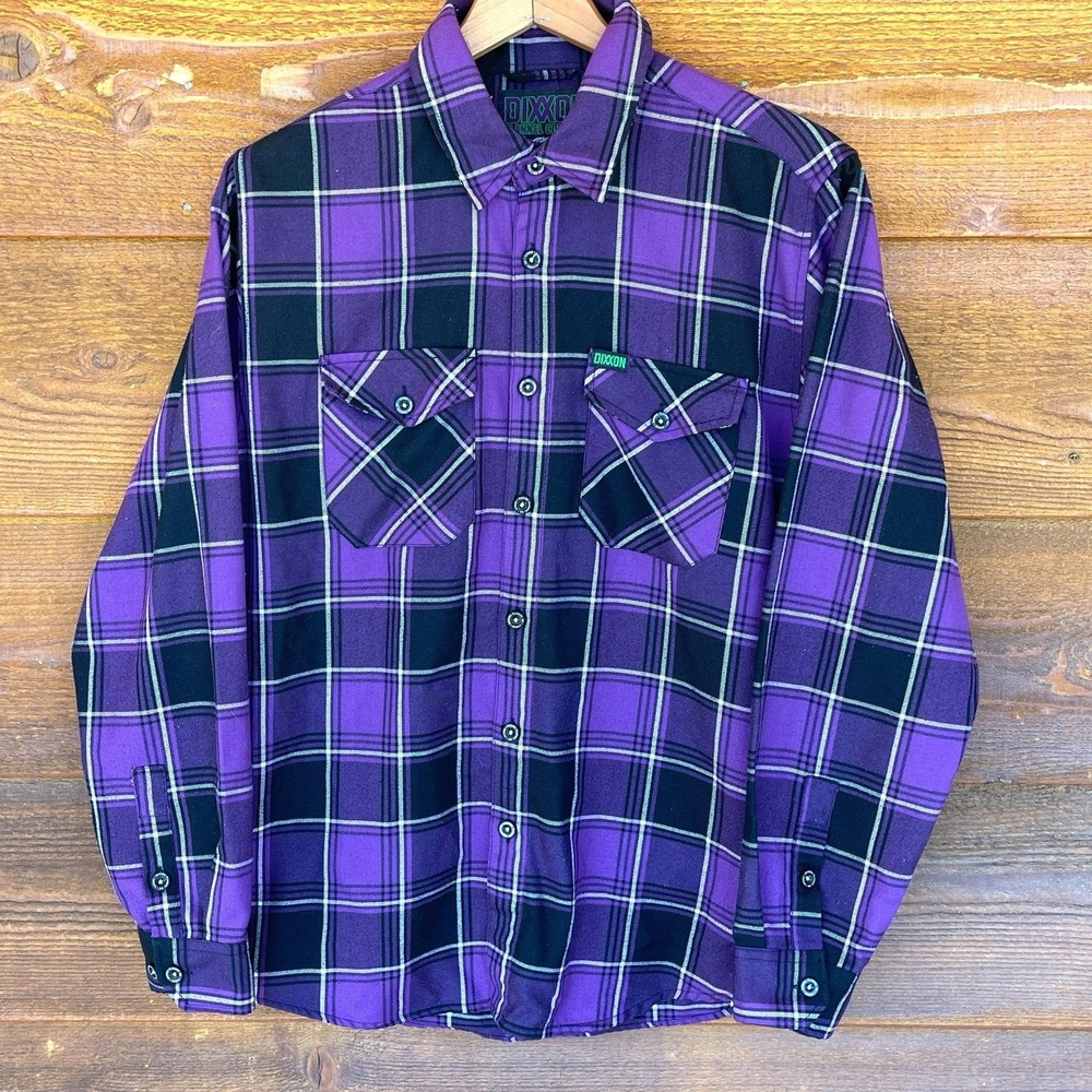 Dixxon Flannel Company The Regan Purple Black Plaid Button Up Shirt Men's Medium